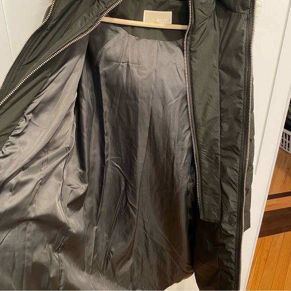 Michael Kors Black Down Puffer Fur Trim Hooded Parka Jacket - Picture 11 of 14